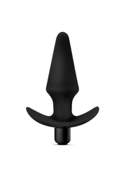 Anal Adventures Platinum Silicone Vibrating Plug - Black
