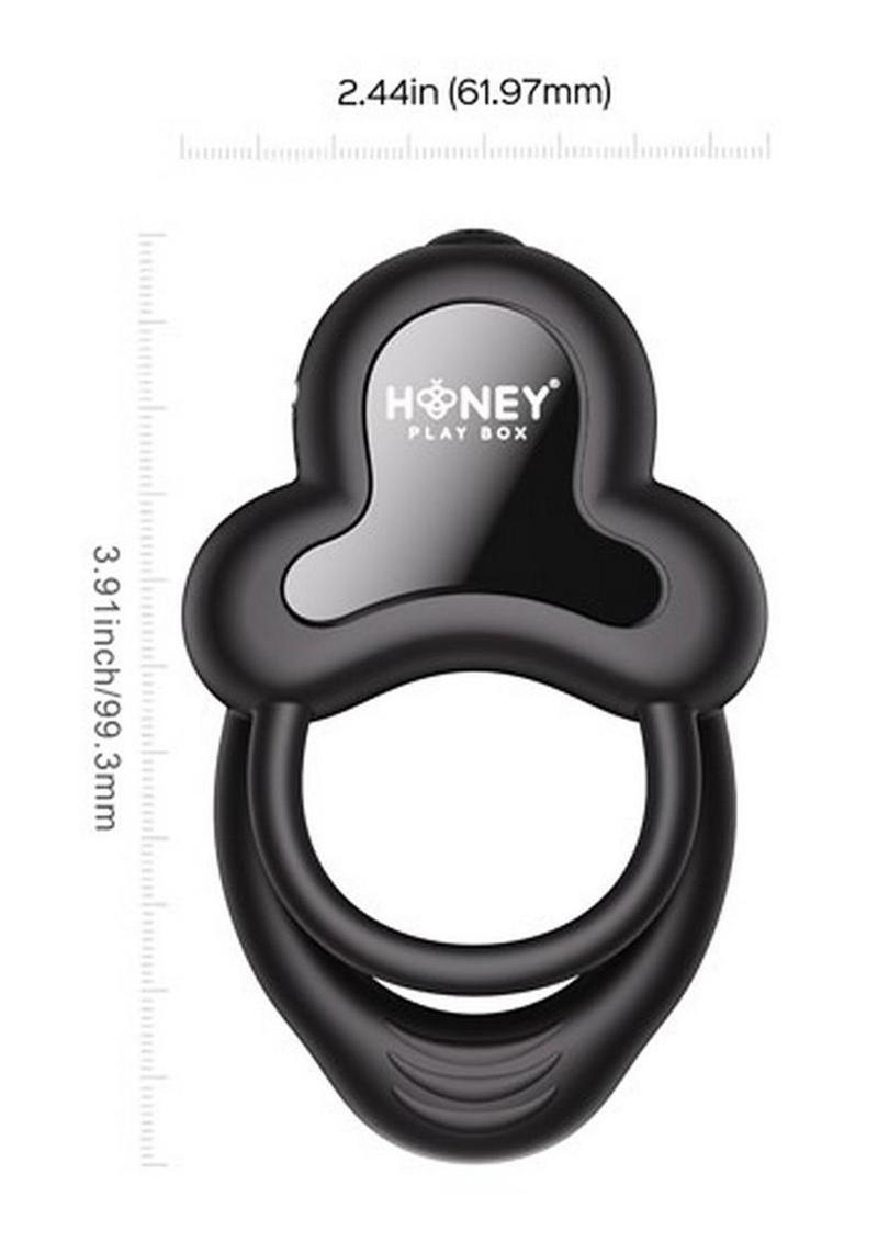 Anello App Control Vibrating Silicone Rechargeable Cock Ring with Clitoral Stimulator