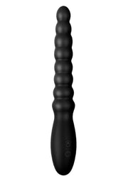Ass-Sation Magic Wand Rechargeable Silicone Anal Vibrator - Black