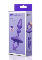 B Vibe Butties Dart Silicone Anal Plug - Purple