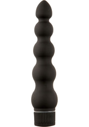 Black Magic Ribbed Waterproof Vibrator - Black - 7in