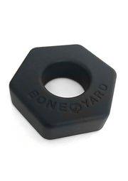 Boneyard Bust A Nut 2x Stretch Silicone Cock Ring Ball Stretcher - Black