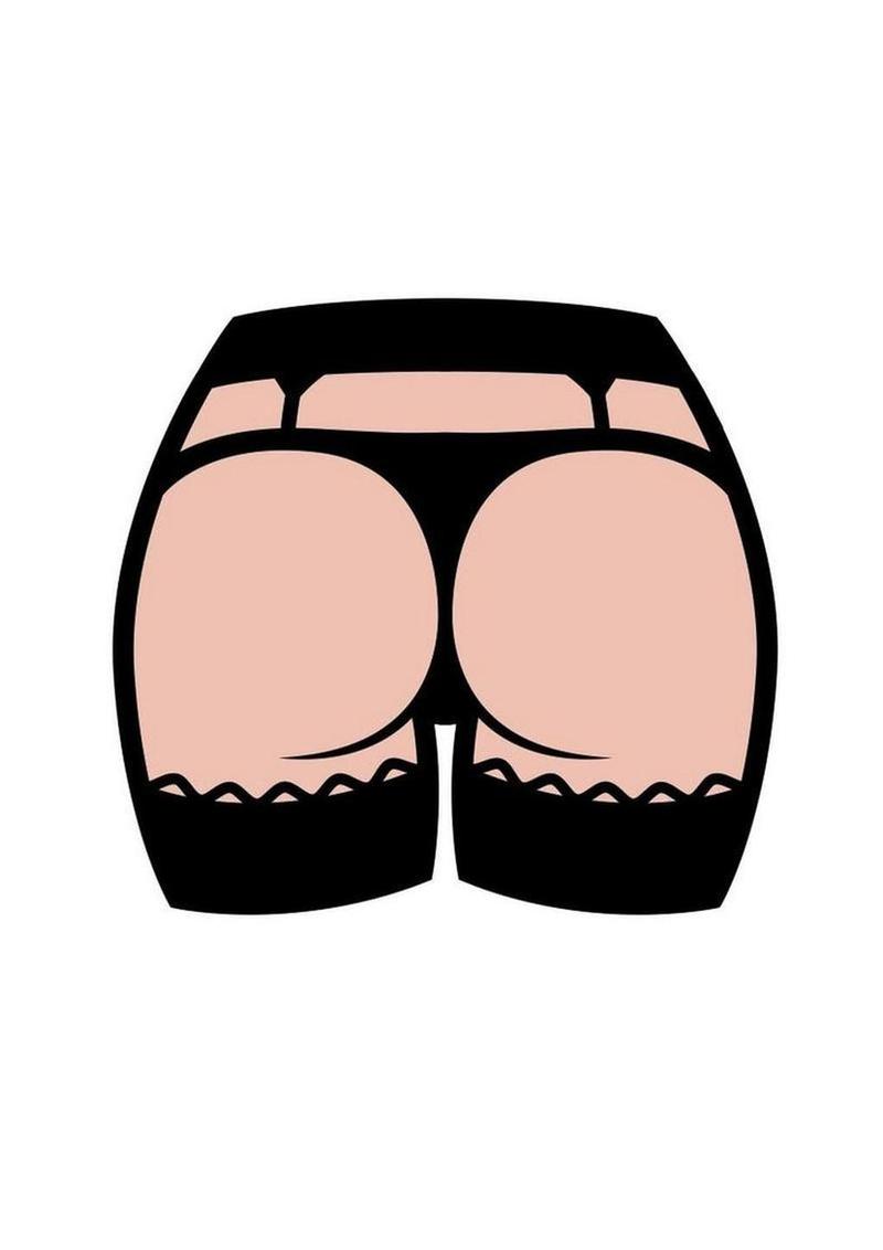 Butt Enamel Pin - Black/Vanilla