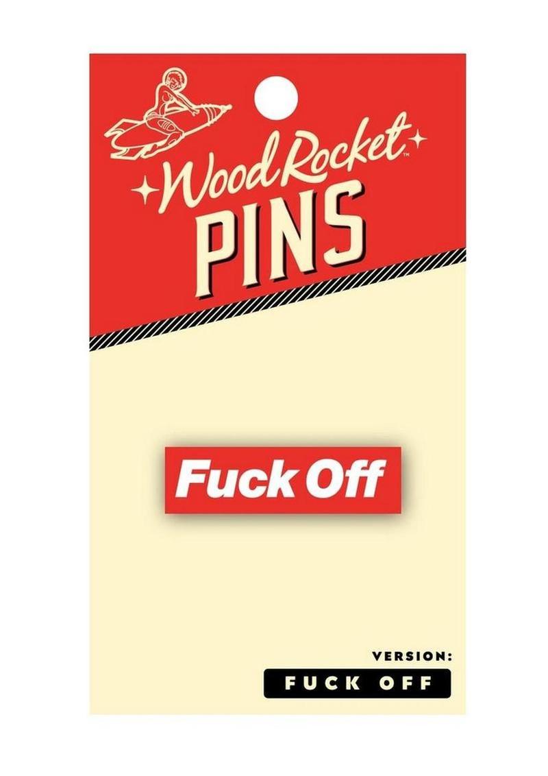 Fuck Off Enamel Pin - Red/White