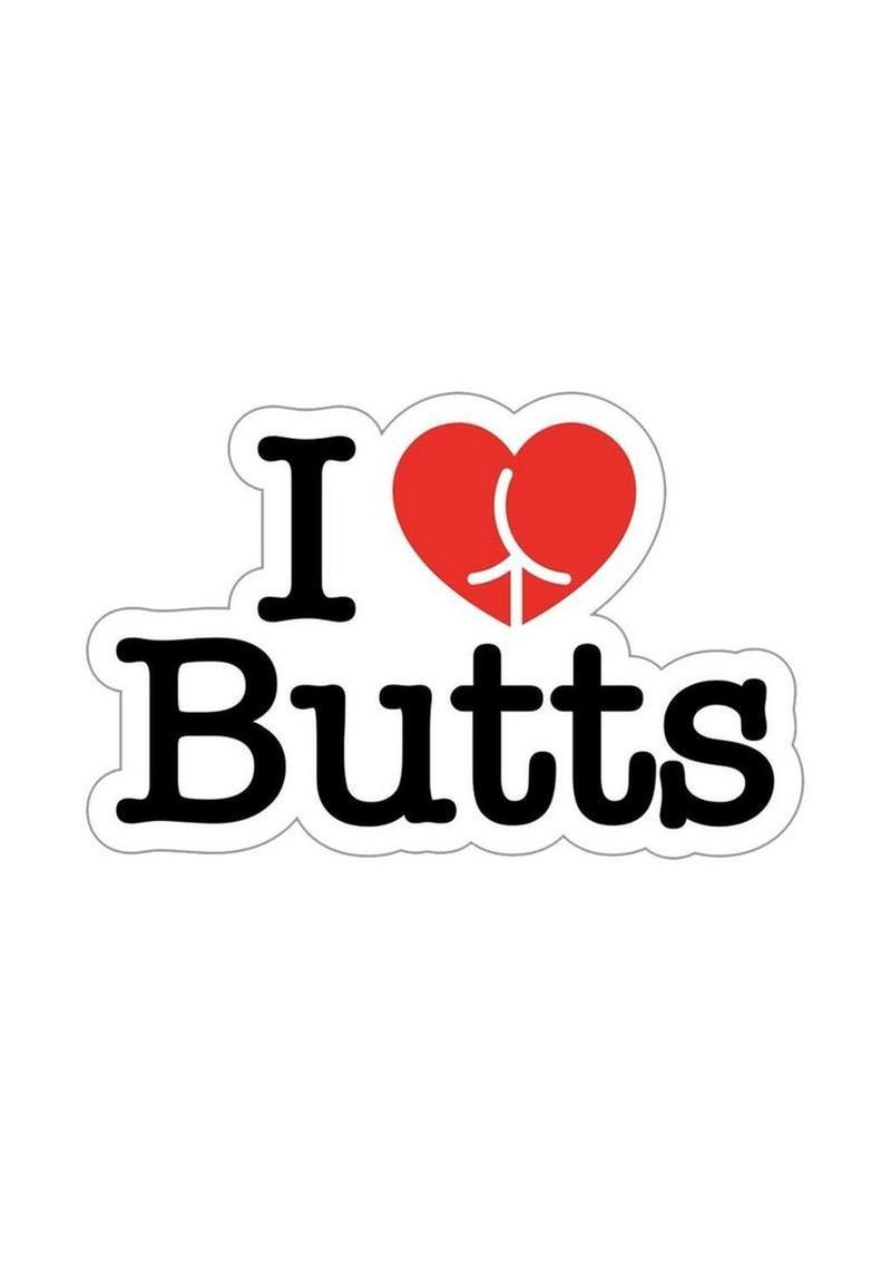 I Love Butts Enamel Pin - Black/Red/White