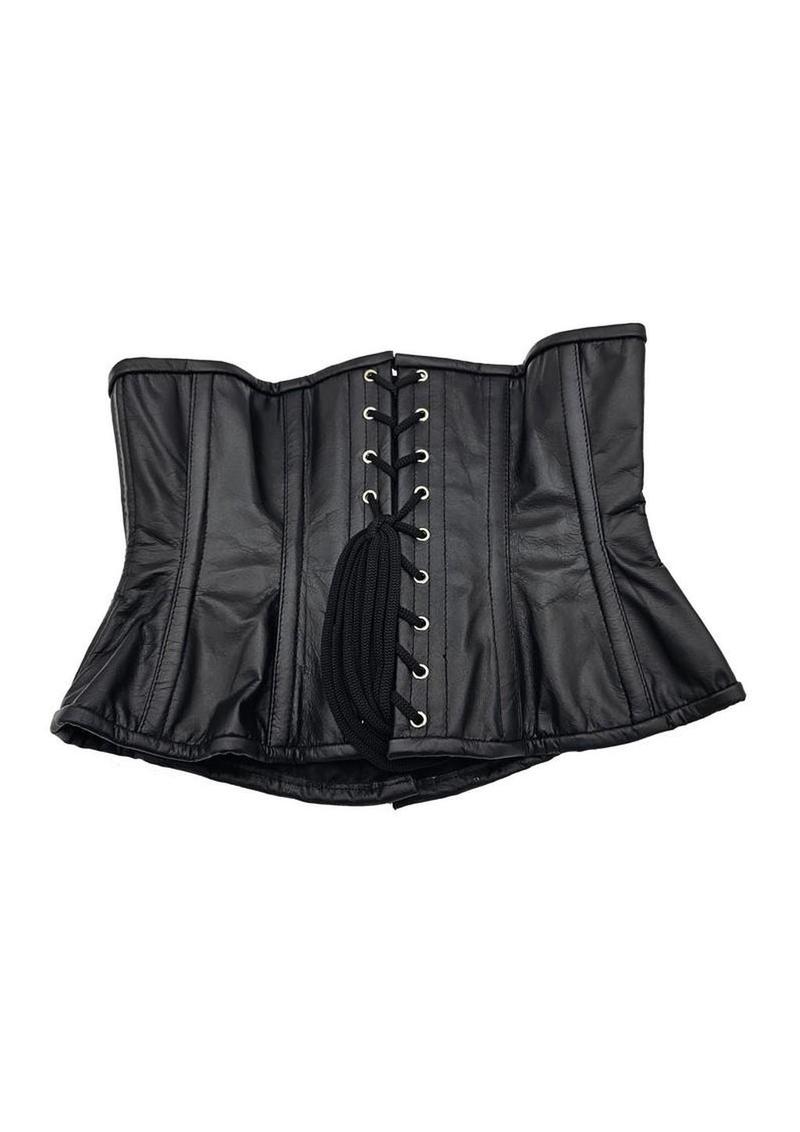 Leather Corset - Black - Large/XLarge
