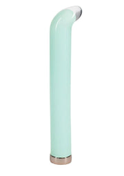 Loveline Aurora 10 Function G-Spot Rechargeable Glass Vibrator - Green - 6.3in