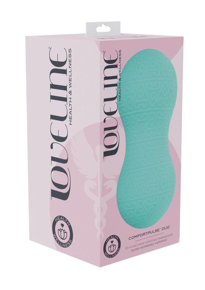 Loveline Comfortpulse 10 Function Rechargeable Silicone Duo Massager - Green