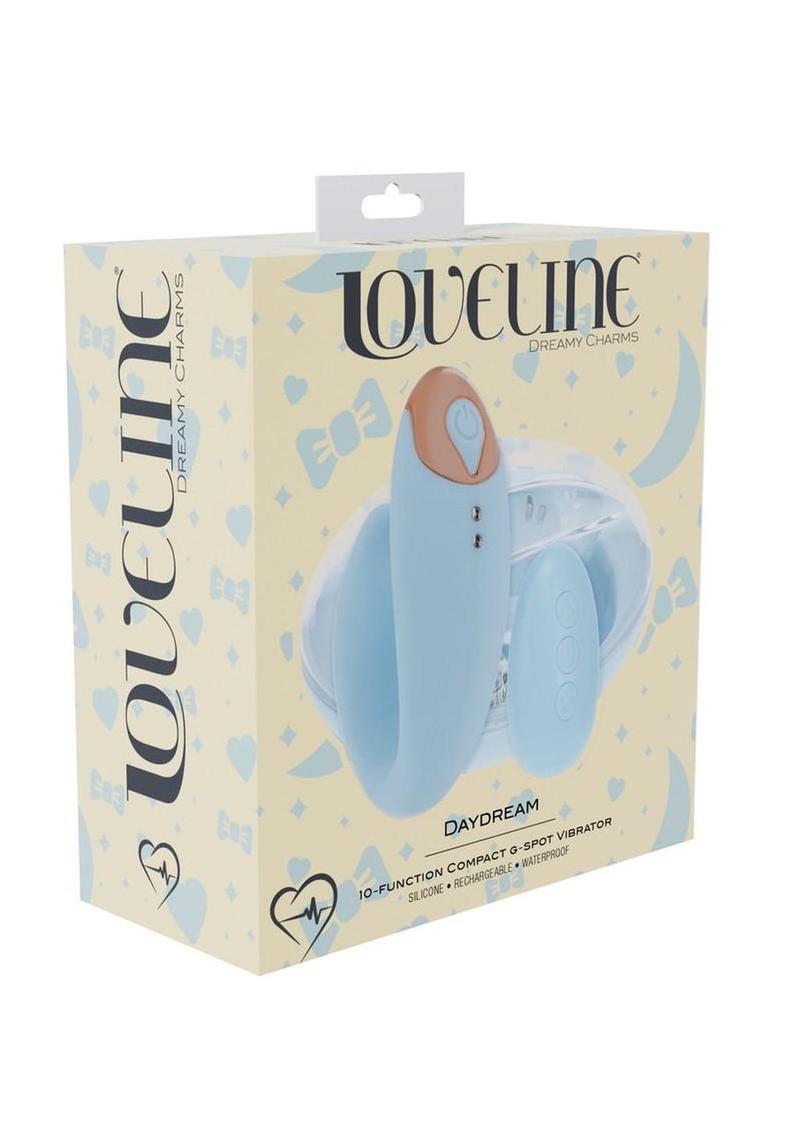 Loveline Darling Daydream 10 Function Rechargeable Silicone G-Spot and Clitoral Vibrator - Blue