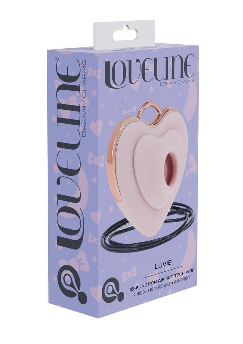 Loveline Luvie Airtaptech 10 Function Silicone Rechargeable Vibrator - Pink