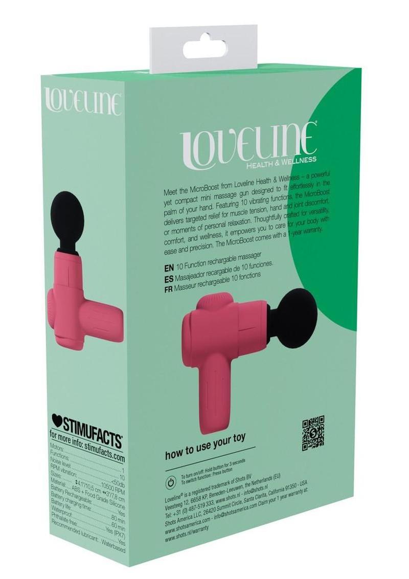 Loveline Microboost 10 Function Vibrating Rechargeable Silicone Massager