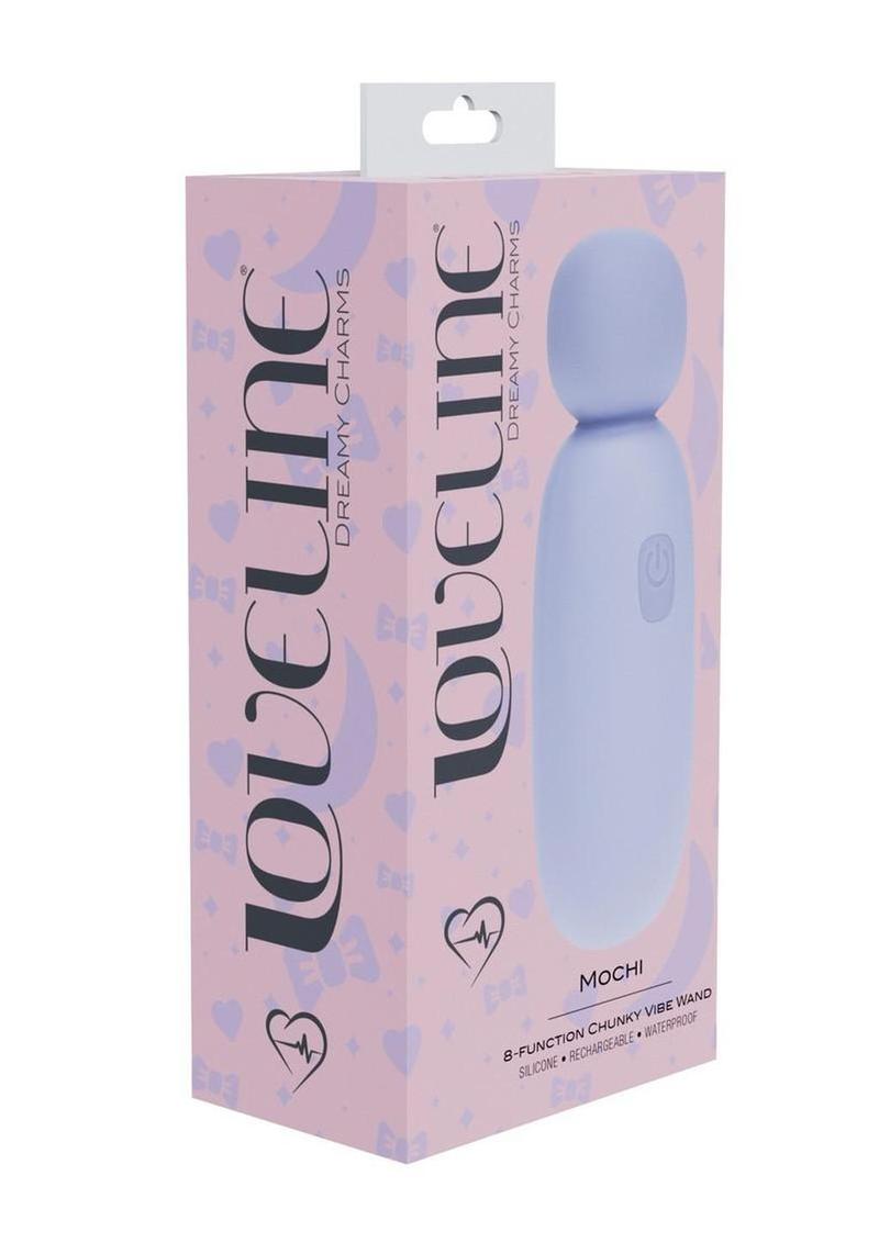 Loveline Mochi Airtaptech 8 Function Silicone Rechargeable Vibrating Mini Wand - Lavender/Purple
