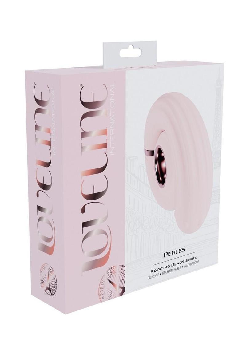Loveline Perles Rotating Beads Swirl Rechargeable Silicone Vibrator - Pink