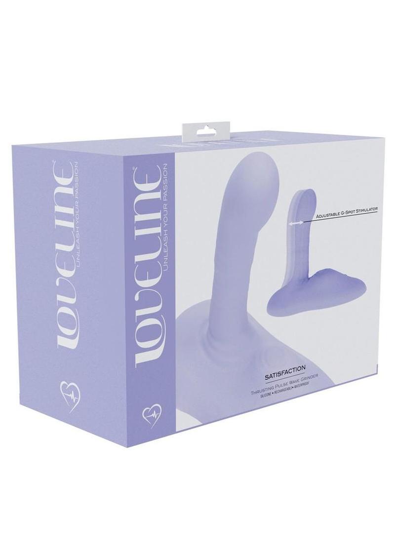 Loveline Satisfaction Adjustable Thrusting Pulse Wave Rechargeable Silicone Grinder - Purple