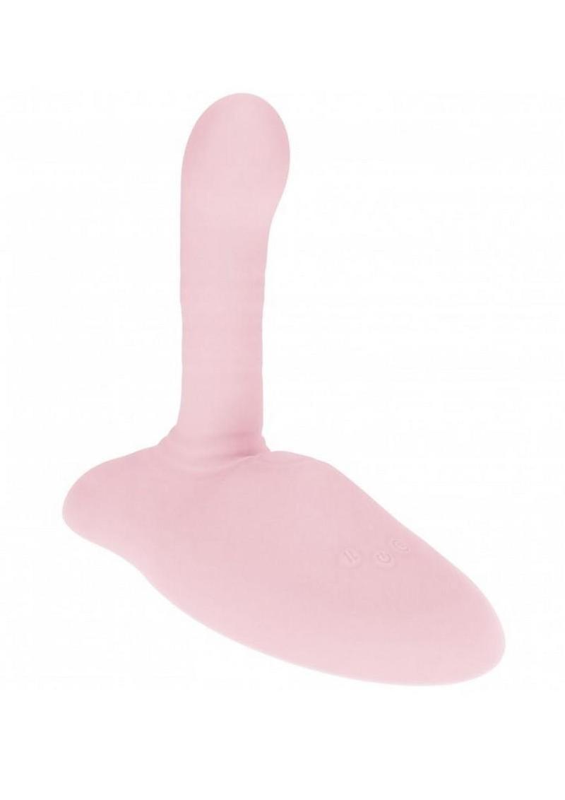 Loveline Satisfaction Grinder Silicone Rechargeable Thrusting Pulse Wave Vibrator - Pink