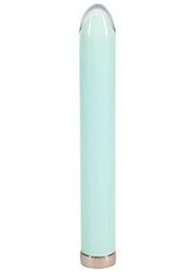 Loveline Sparkle Rechargeable 10 Function Glass Vibrator - Green - 6.3in