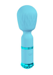 Loveline Velour 10 Function Rechargeable Silicone Mini-Wand - Blue
