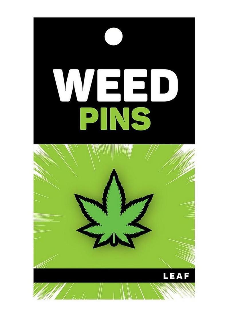 Marijuana Leaf Green Enamel Pin - Black/Green