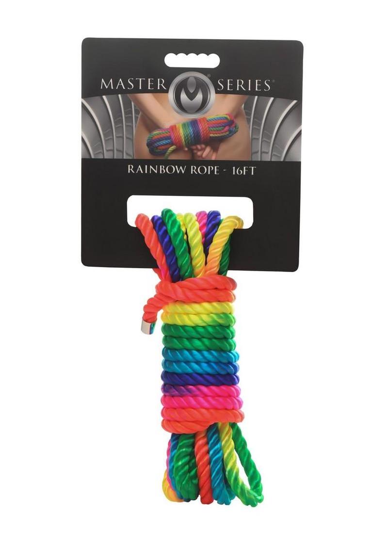 Master Series Bondage Rope - Multicolor/Rainbow - 16ft