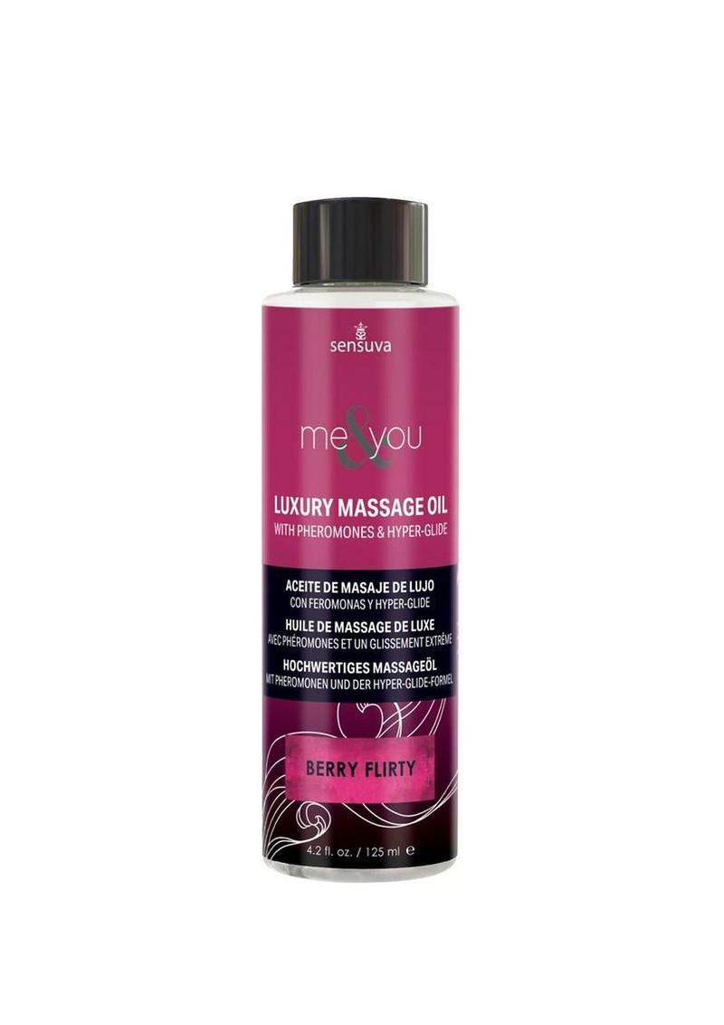 Me and You Pheromone Infused Luxury Massage Oil Berry Flirt - 4.2oz