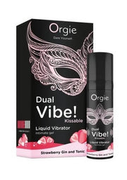Orgie Dual Vibe Kissable Liquid Vibrator Gel - Strawberry Gin and Tonic