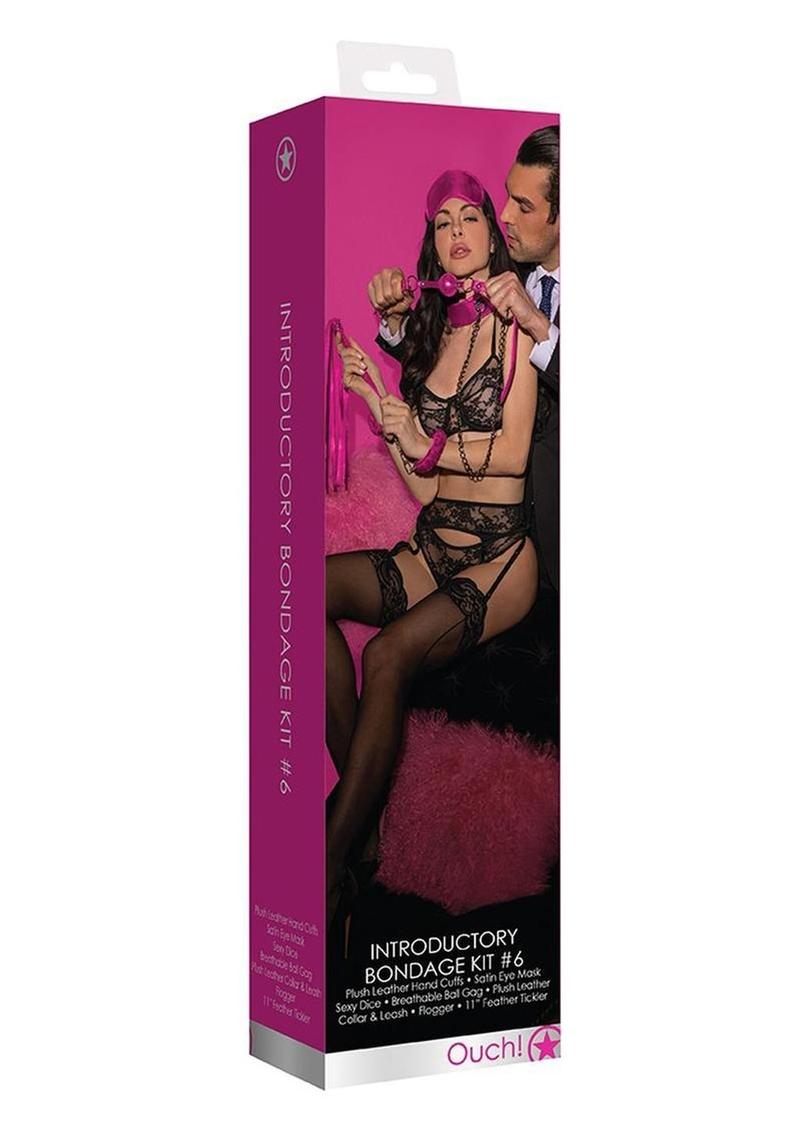 Ouch! Kits Introductory Bondage Kit #6 - Pink - 6 Piece Kit