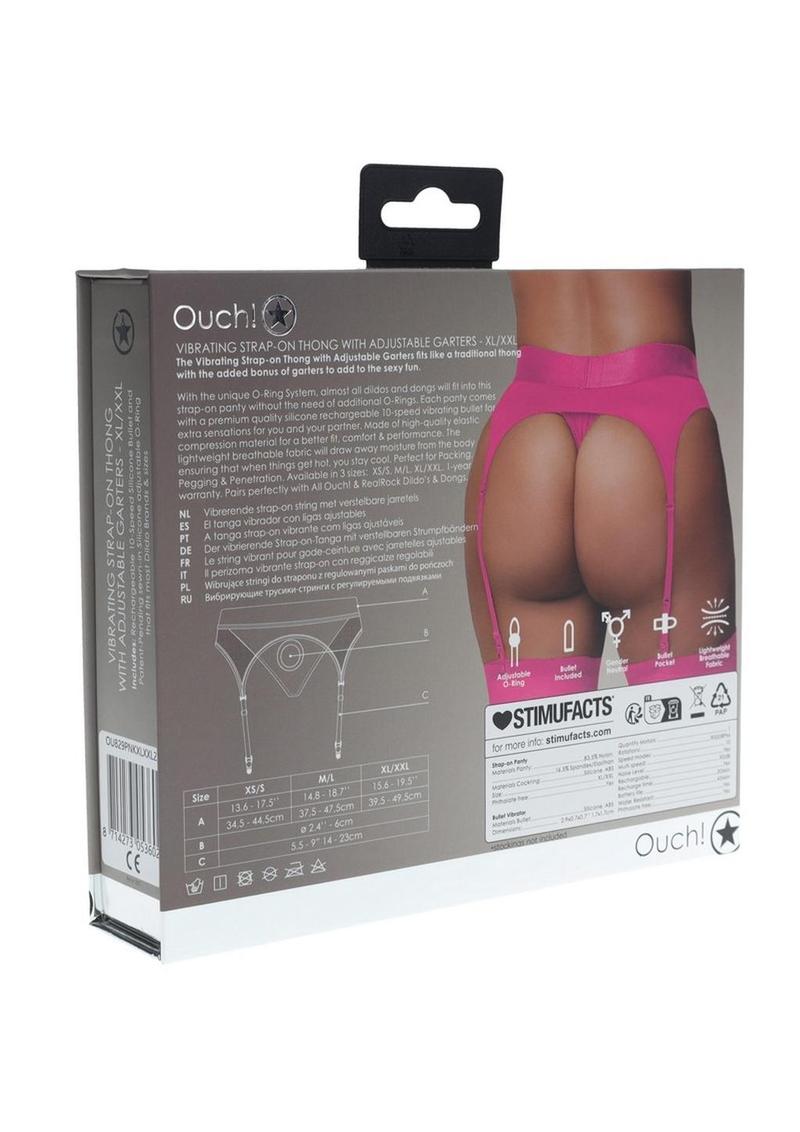 Ouch! Vibrating Strap-On Thong Rechargeable