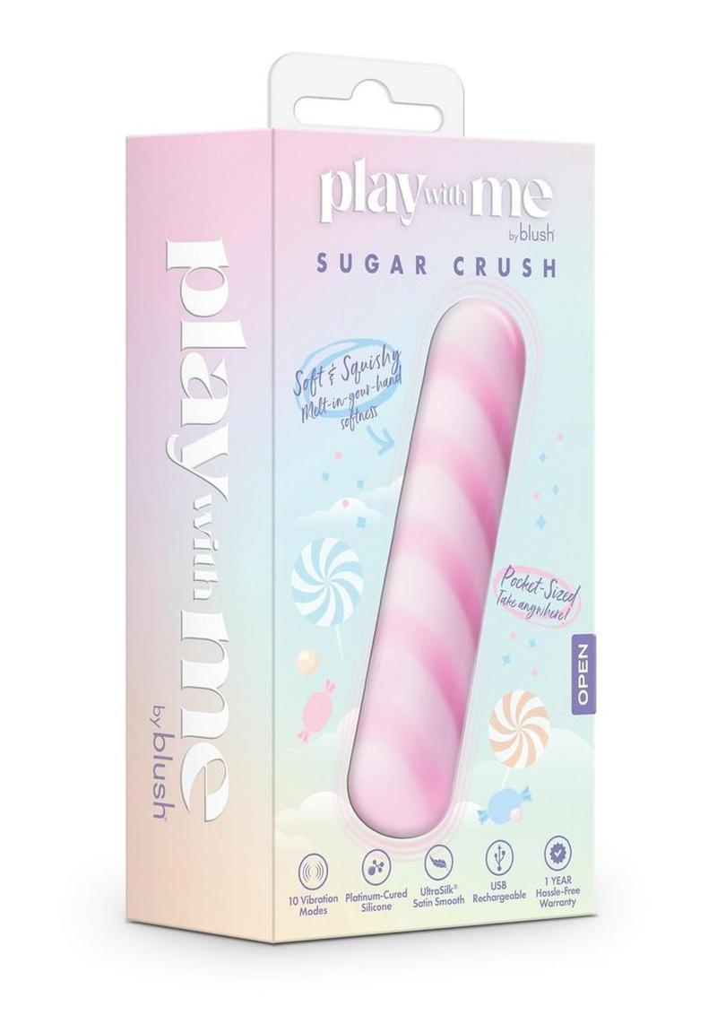 Play with Me Sugar Crush Rechargeable Silicone Bullet - Pink
