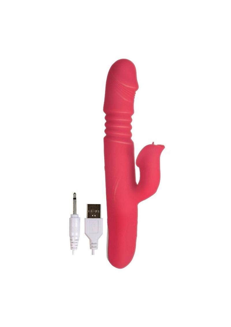 Princess Passion Heat Rechargeable Silicone Warming Vibrator with Clitoral Wheel