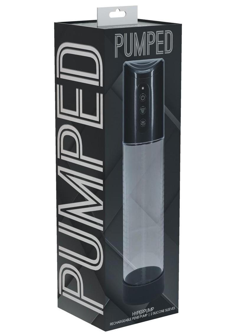Pumped Hyperpump 3 Function Automatic Rechargeable Penis Pump - Grey/Gun Metal