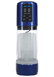 Pumped Ultralift 10 Function Rechargeable Masturbator - Metallic - Blue