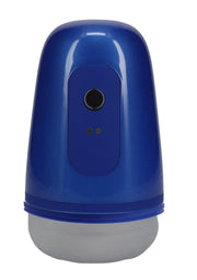 Pumped Vibrobator Pressure Suction 9 Function Vibrating Rechargeable Masturbator - Metallic - Blue