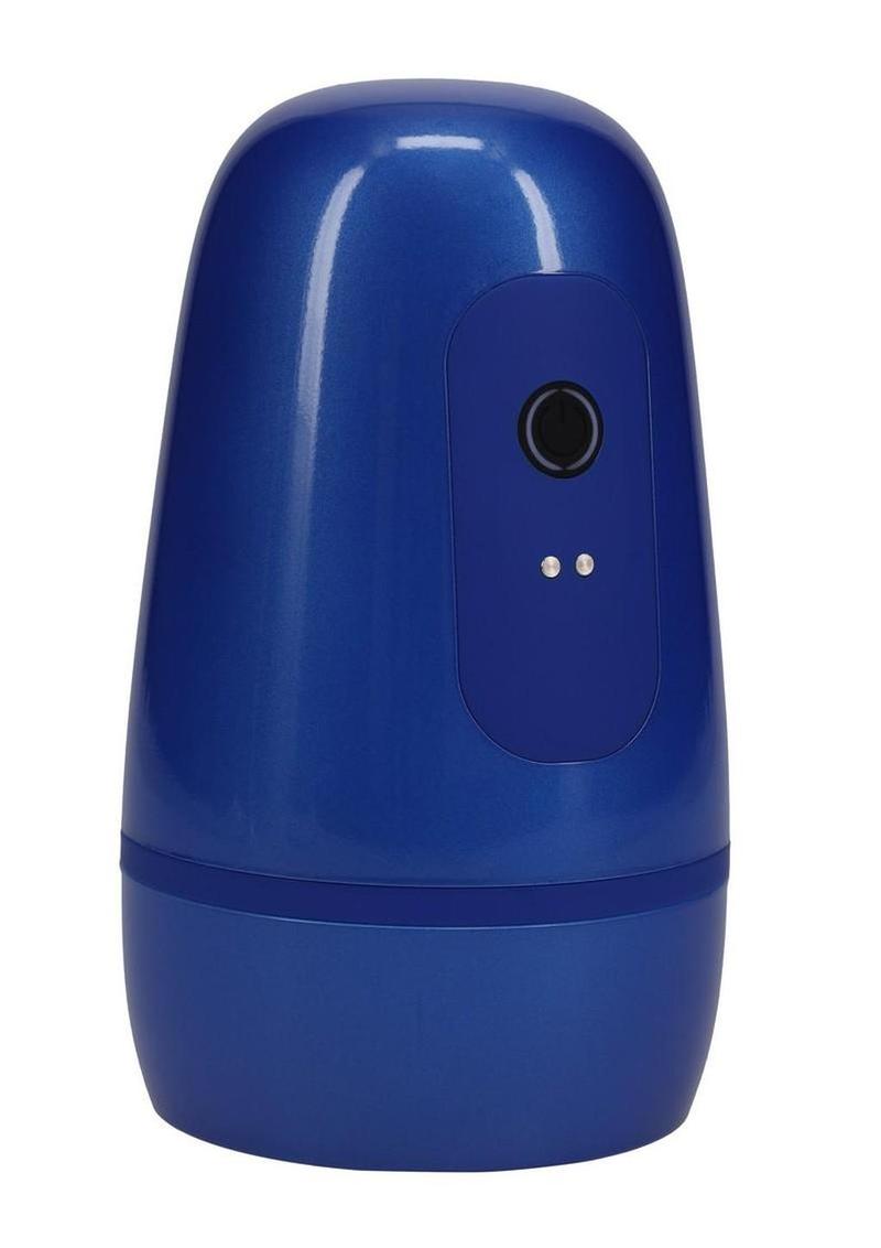 Pumped Vibrobator Pressure Suction 9 Function Vibrating Rechargeable Masturbator - Metallic