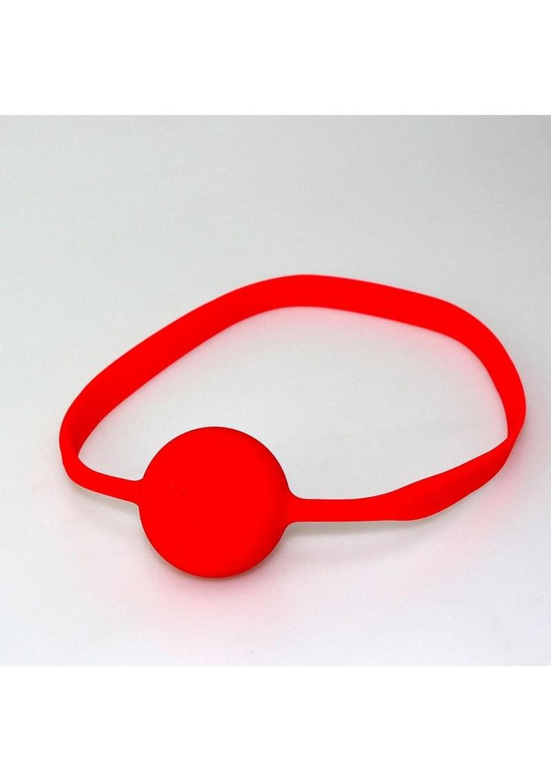 Quickie Gag Silicone Ball Gag Bondage - Red - Large