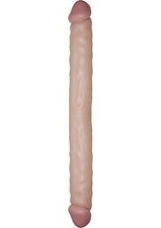 Real Skin All American Whoppers Double Dildo Dildo - Flesh/Vanilla - 13in