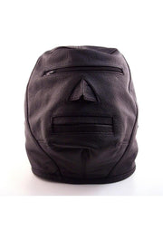 Rouge Leather Zip Eye Mask - Black