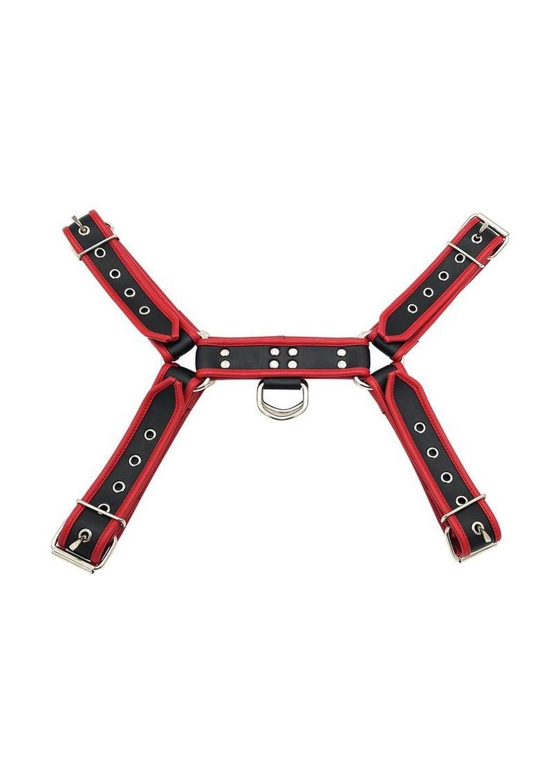 Rouge Pvc Ot H Front Harness - Black/Red - Medium/Small