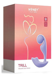 Trill Wearable Single Ball Rechargeable Silicone Dual Vibrator - Lavender/Purple