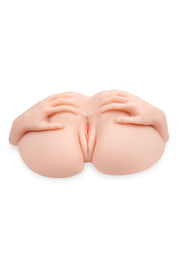 ZOLO Stroke Off Vibrating Spread Wide Pussy and Ass Rechargeable Masturbator - Vanilla