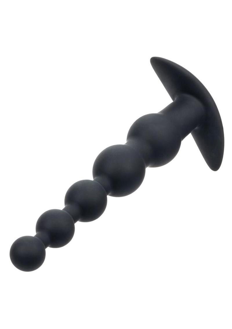 Anal Toys Rechargeable X-5 Silicone Power Beads - Black - 7.25in