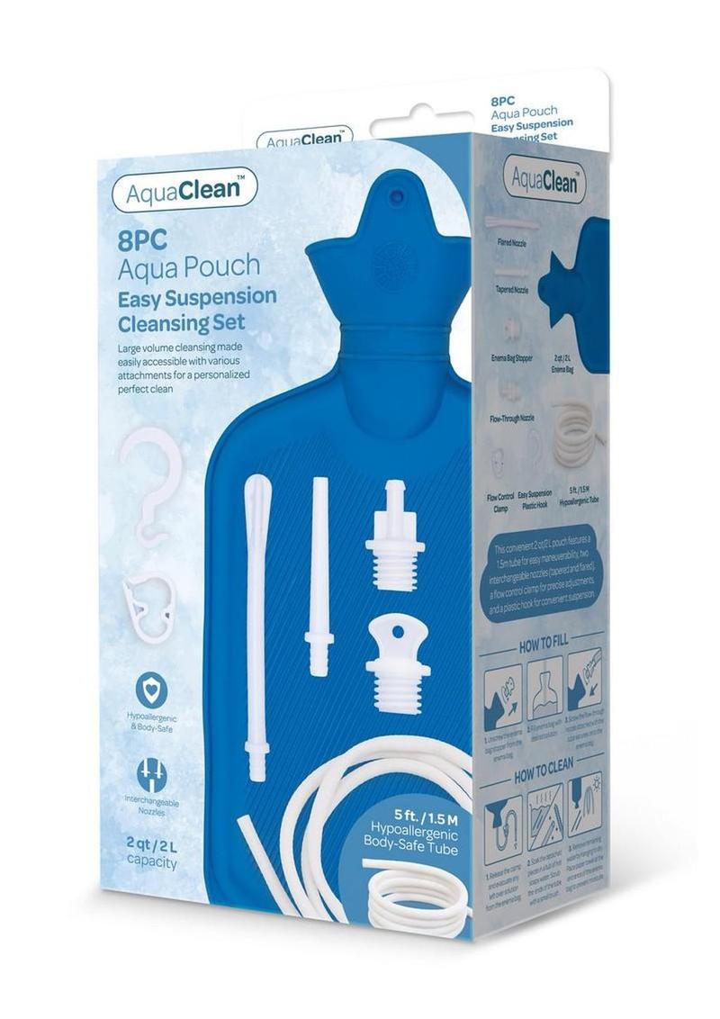 Aquaclean Aqua Pouch Enema Cleaning - Blue - Set