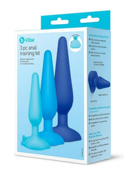 B-Vibe Anal Silicone Training Kit - Blue - 3 Piece