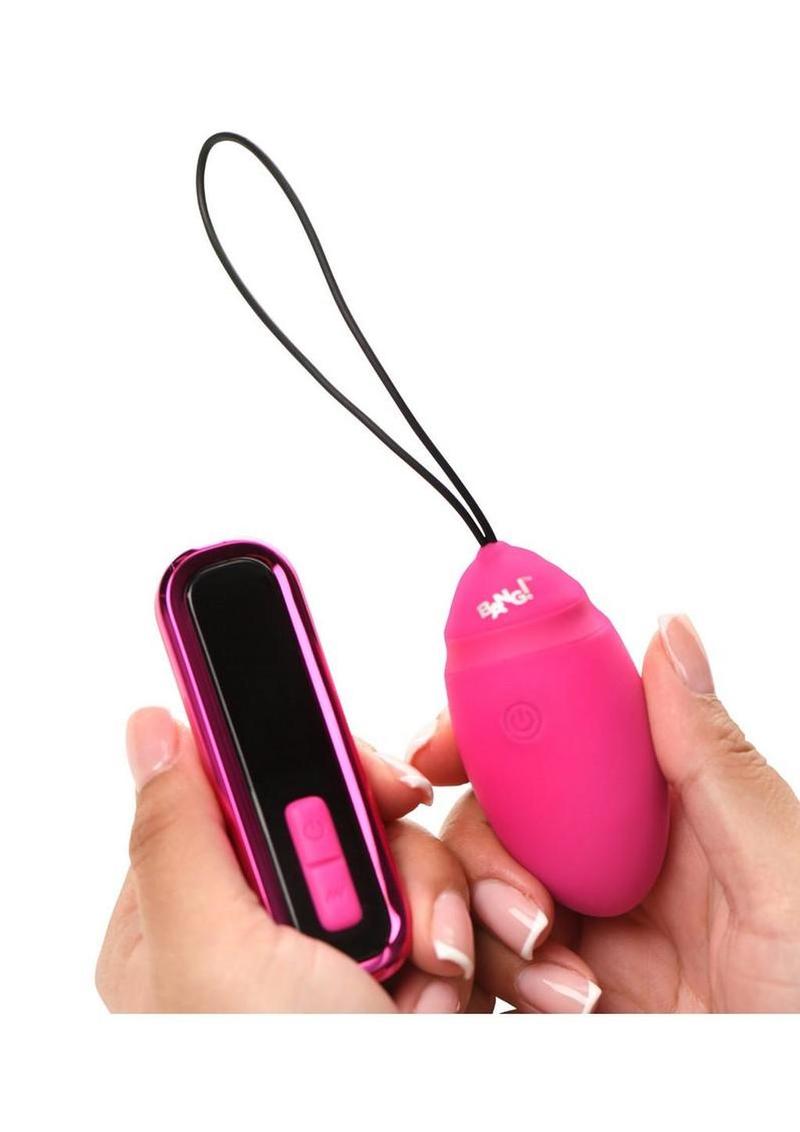 Bang! Vibrating Rechargeable Silicone Egg with Digital Remote Control