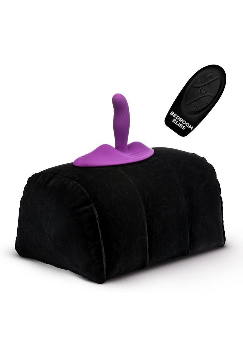 Bedroom Bliss Love Rider Vibrating Rechargeable Position Cushion - Black/Purple
