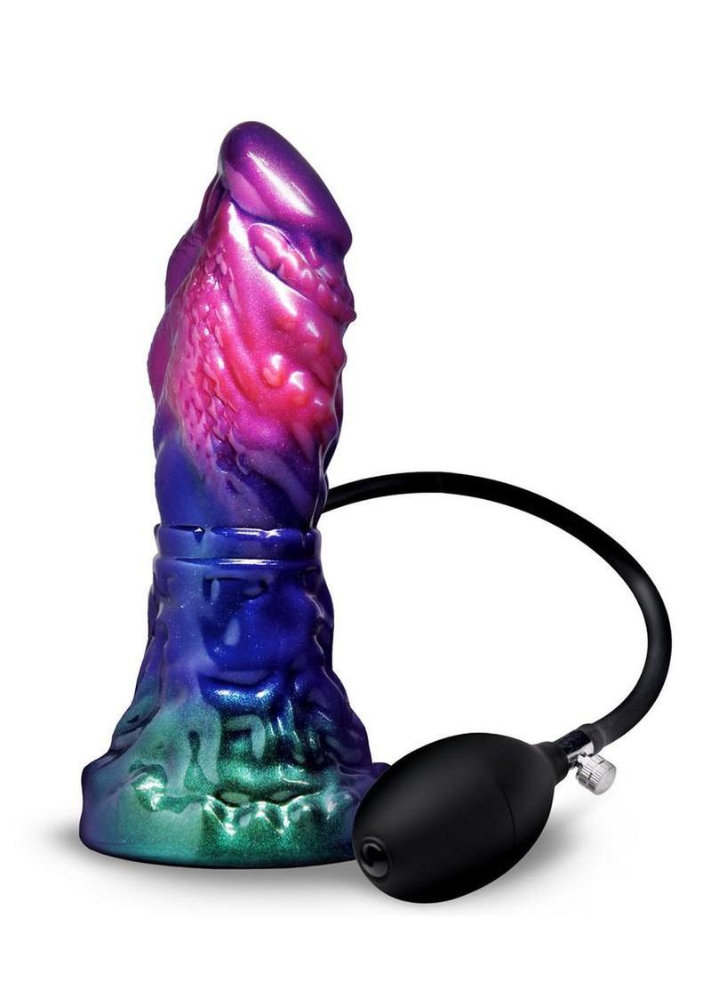 Creature Cocks Gorge Inflatable Silicone Dildo - Multicolor