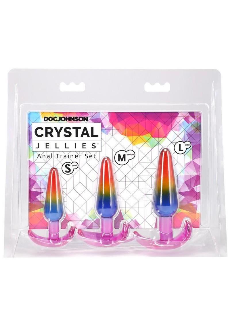 Crystal Jellies Anal Trainer - Multicolor/Rainbow - 3pc/Set