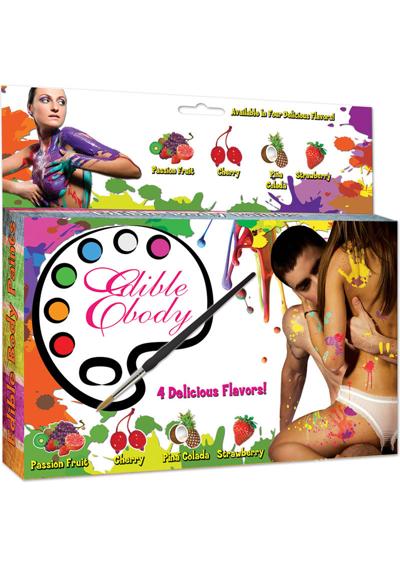 Edible Body Paints Kit Assorted Colors and Flavors - Set Of 4