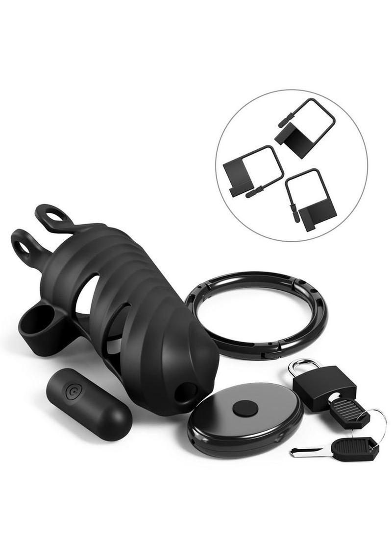Fantasy C-Ringz Controlcore Harness Remote Control Vibrating Rechargeable Silicone Cock Blocker