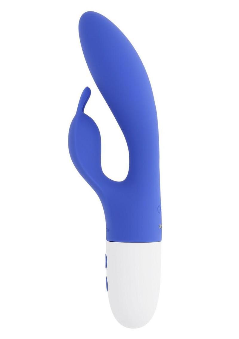 Funny Bunny Rechargeable Silicone Rabbit Vibrator - Blue