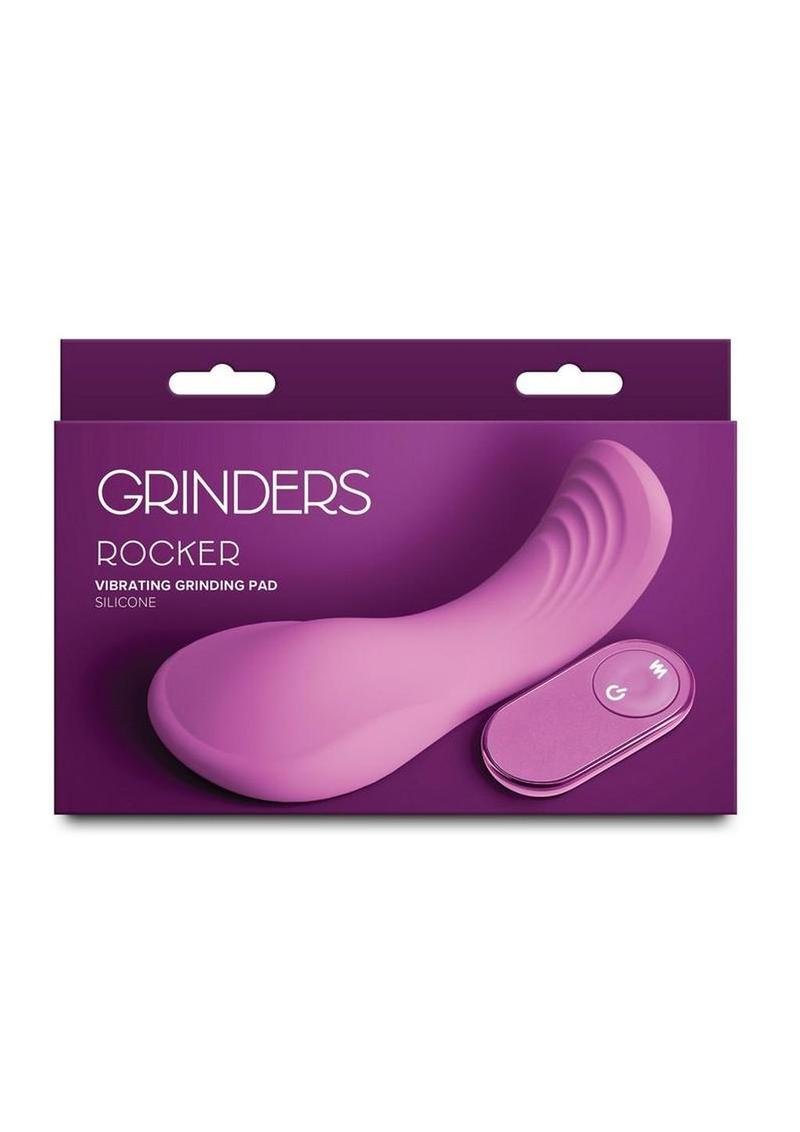 Grinders Rocker Rechargeable Silicone Vibrating Dual Motor Pad with Remote - Pink